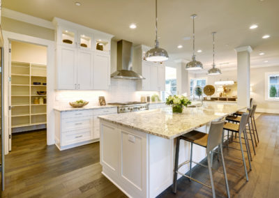 White Kitchen Design In New Luxurious Home